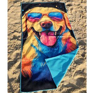 Yellow Lab Beach Towel